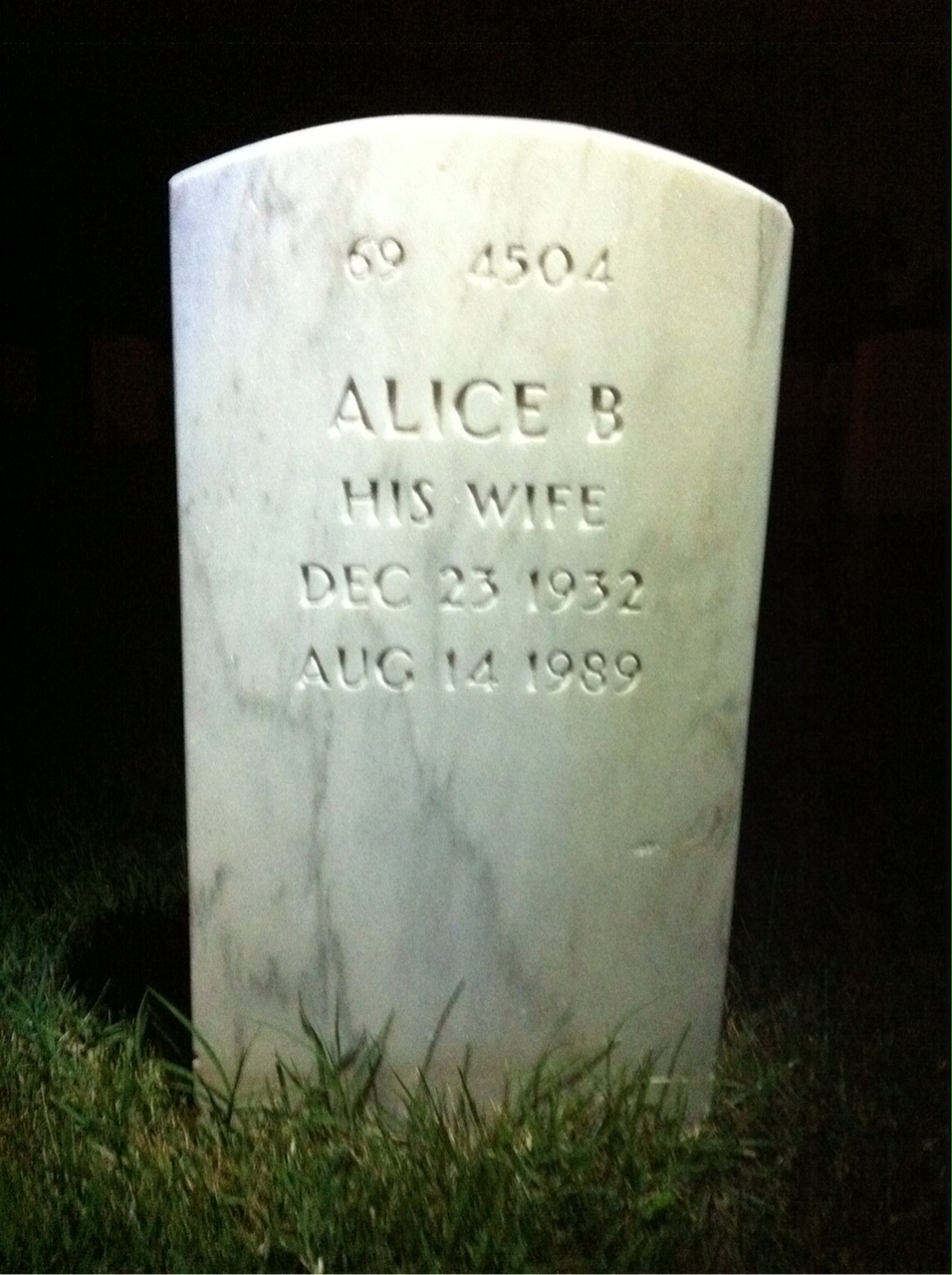 Back of headstone — Chauncey Augustus Brooks
