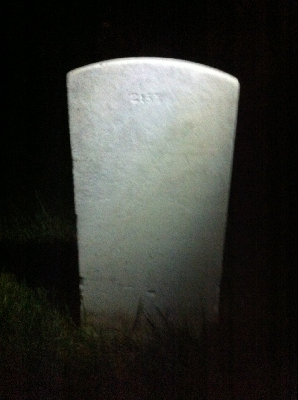 Back of headstone — Ralph Moffett