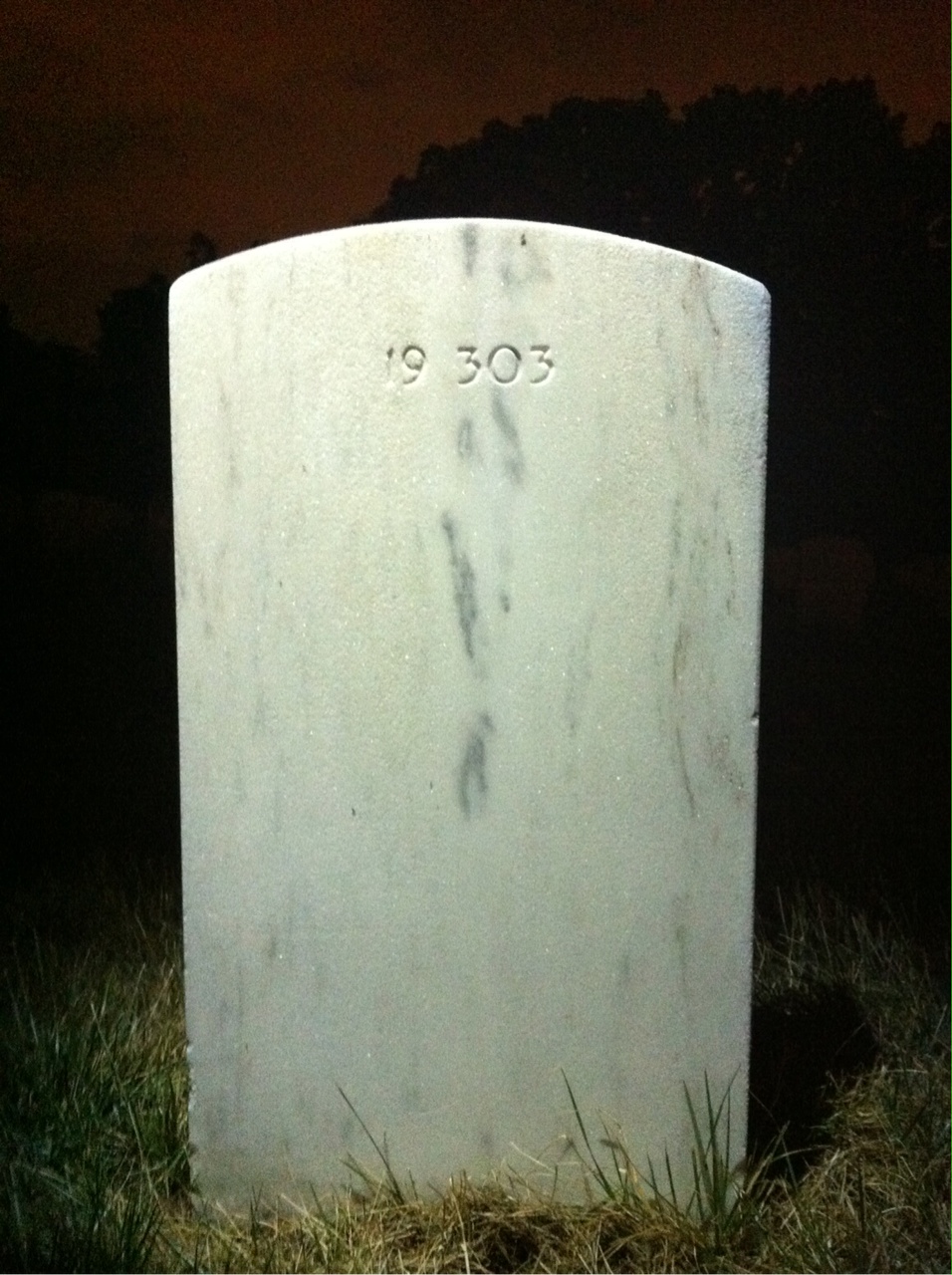Back of headstone — Eugene Morgan