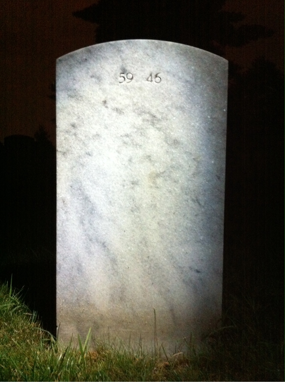 Back of headstone — William E Brinley