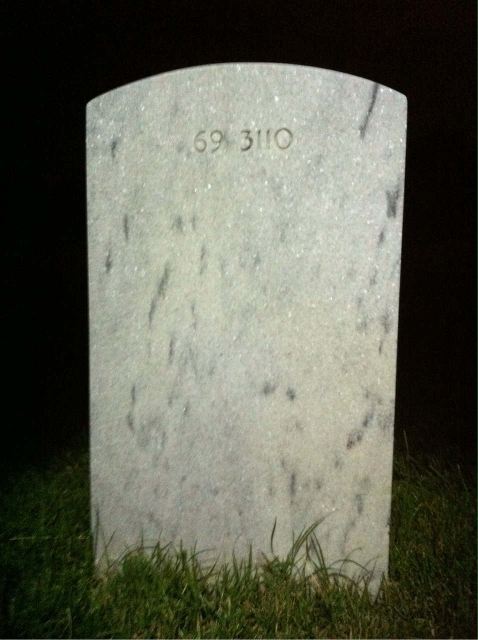 Back of headstone — Roy Moore