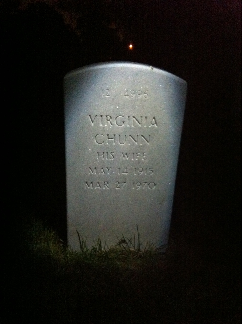 Back of headstone — Albert Penna