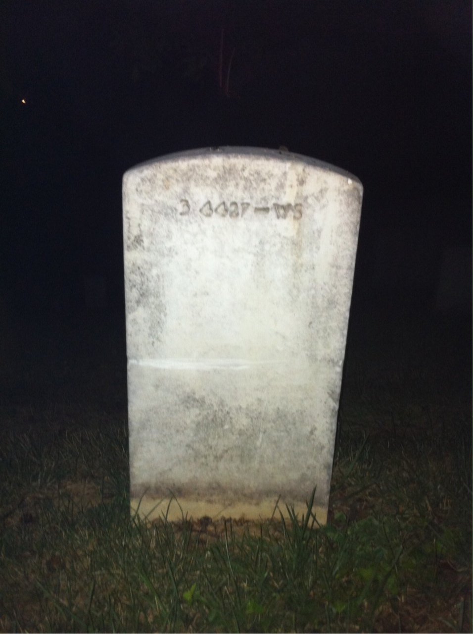 Back of headstone — Henry Armes