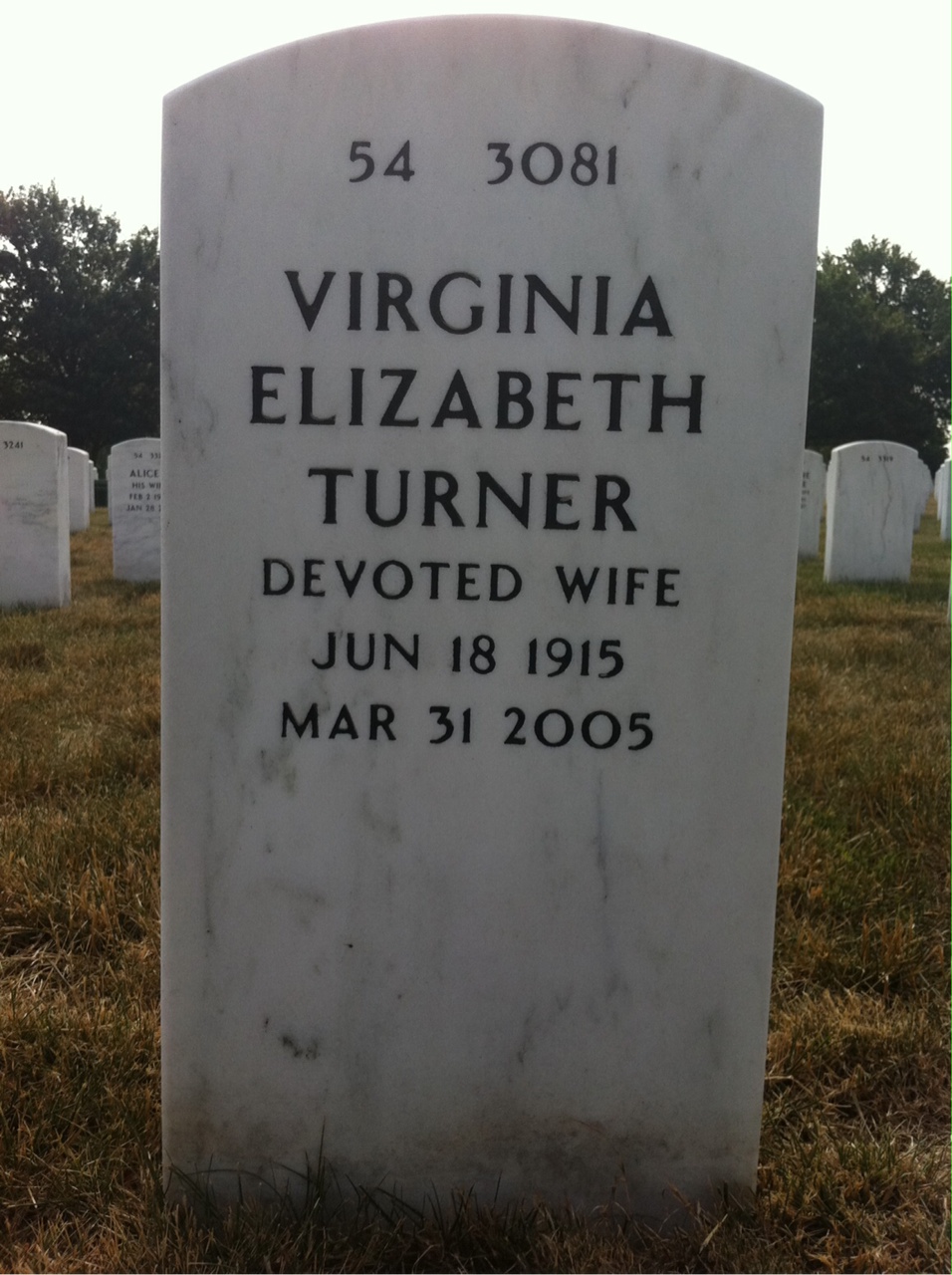 Back of headstone — Mac Graham