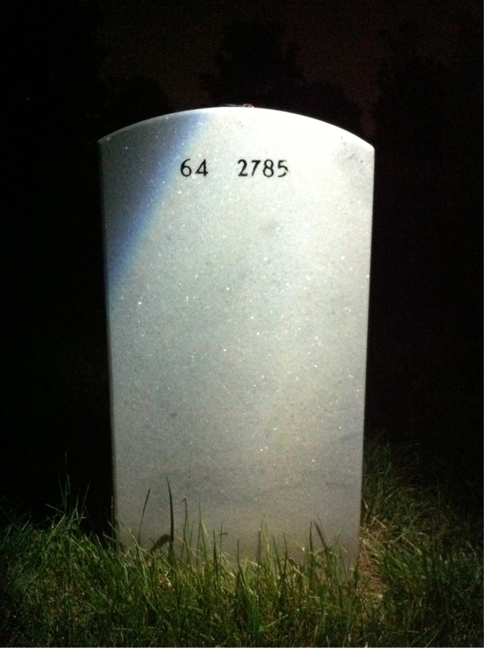 Back of headstone — Jonathan Forde