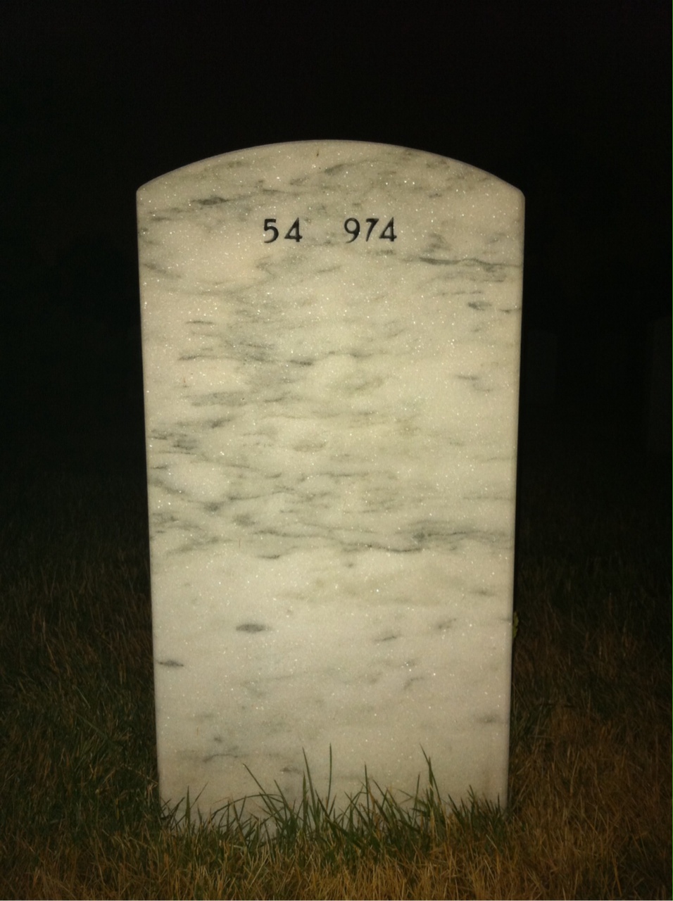 Back of headstone — Theodore Mortensen