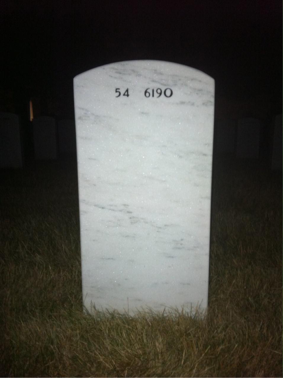Back of headstone — Richard French