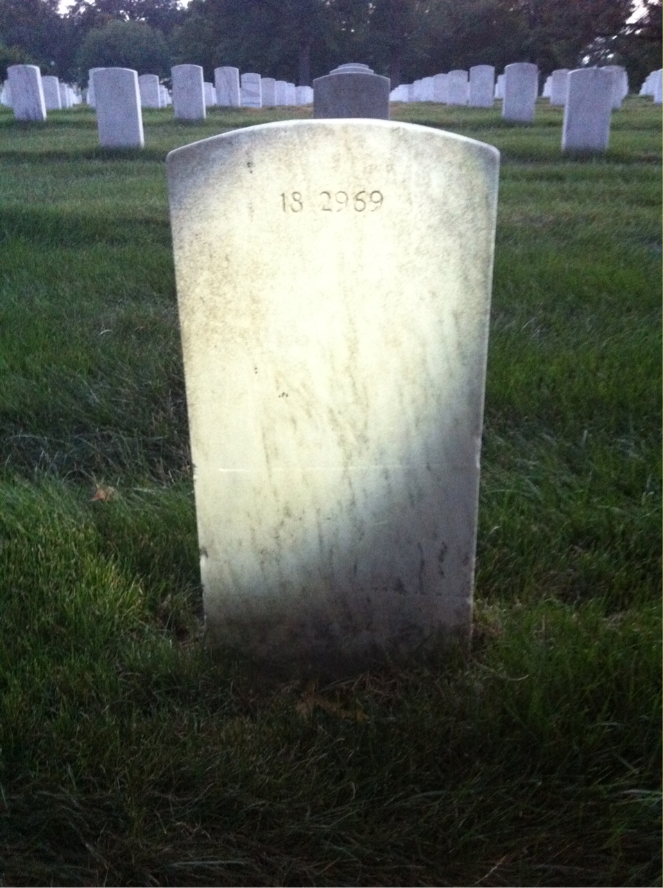 Back of headstone — Samuel Cox