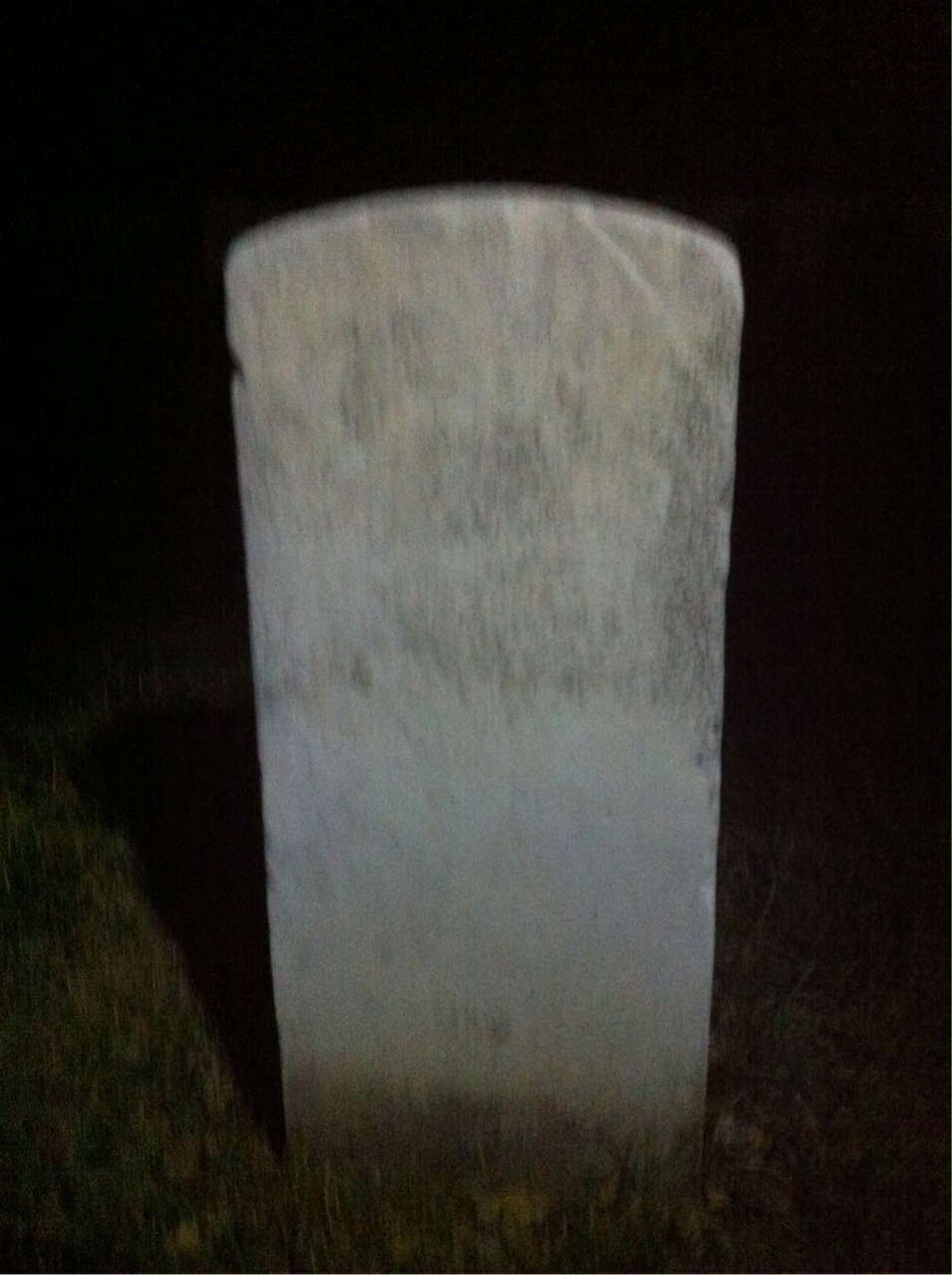 Back of headstone — P Mullen
