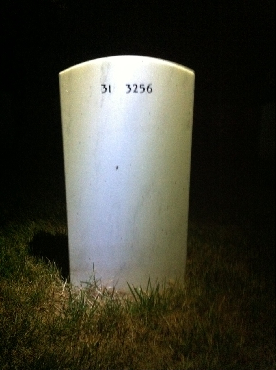 Back of headstone — Michael Barker