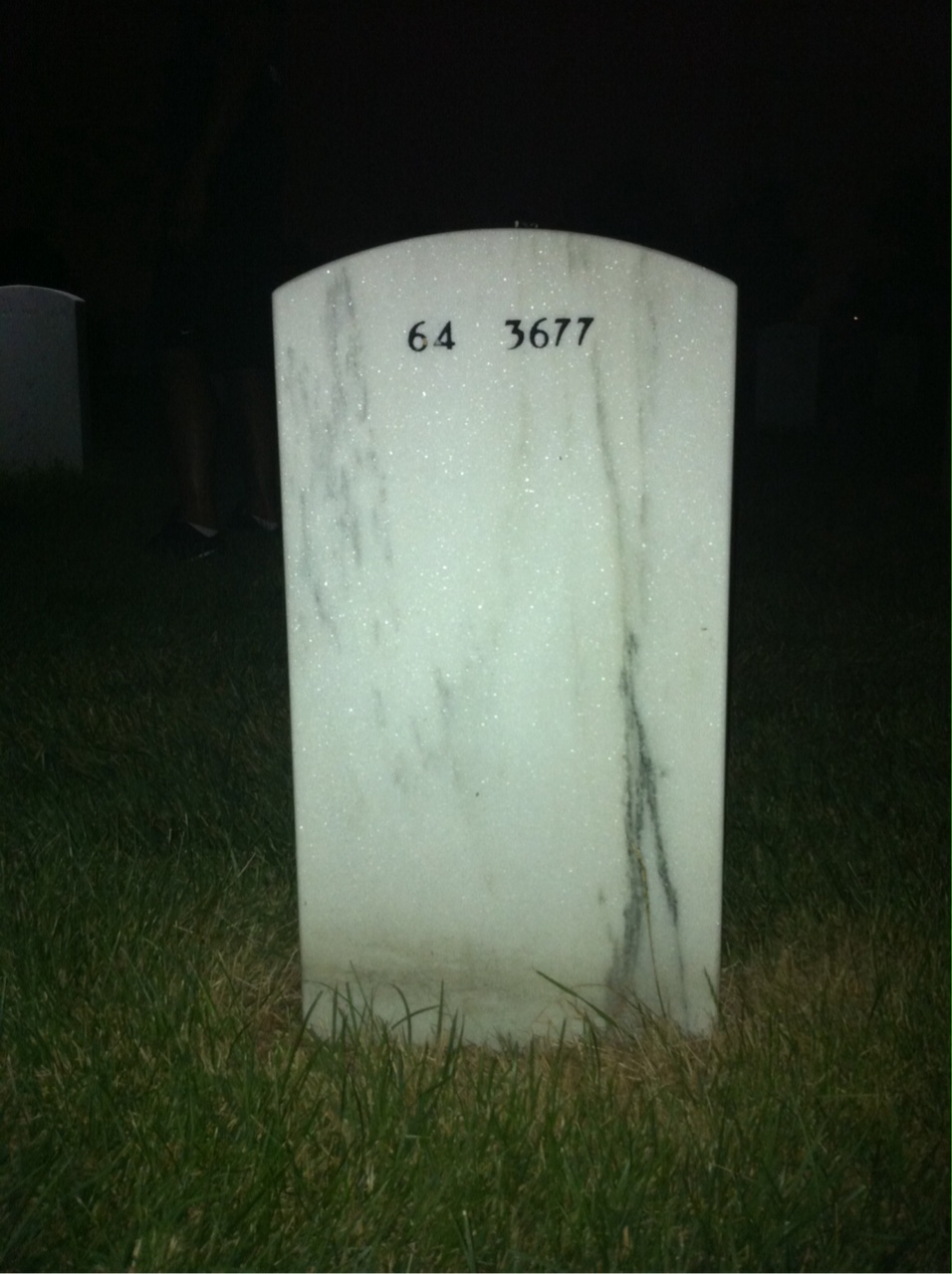 Back of headstone — Glen Brawn