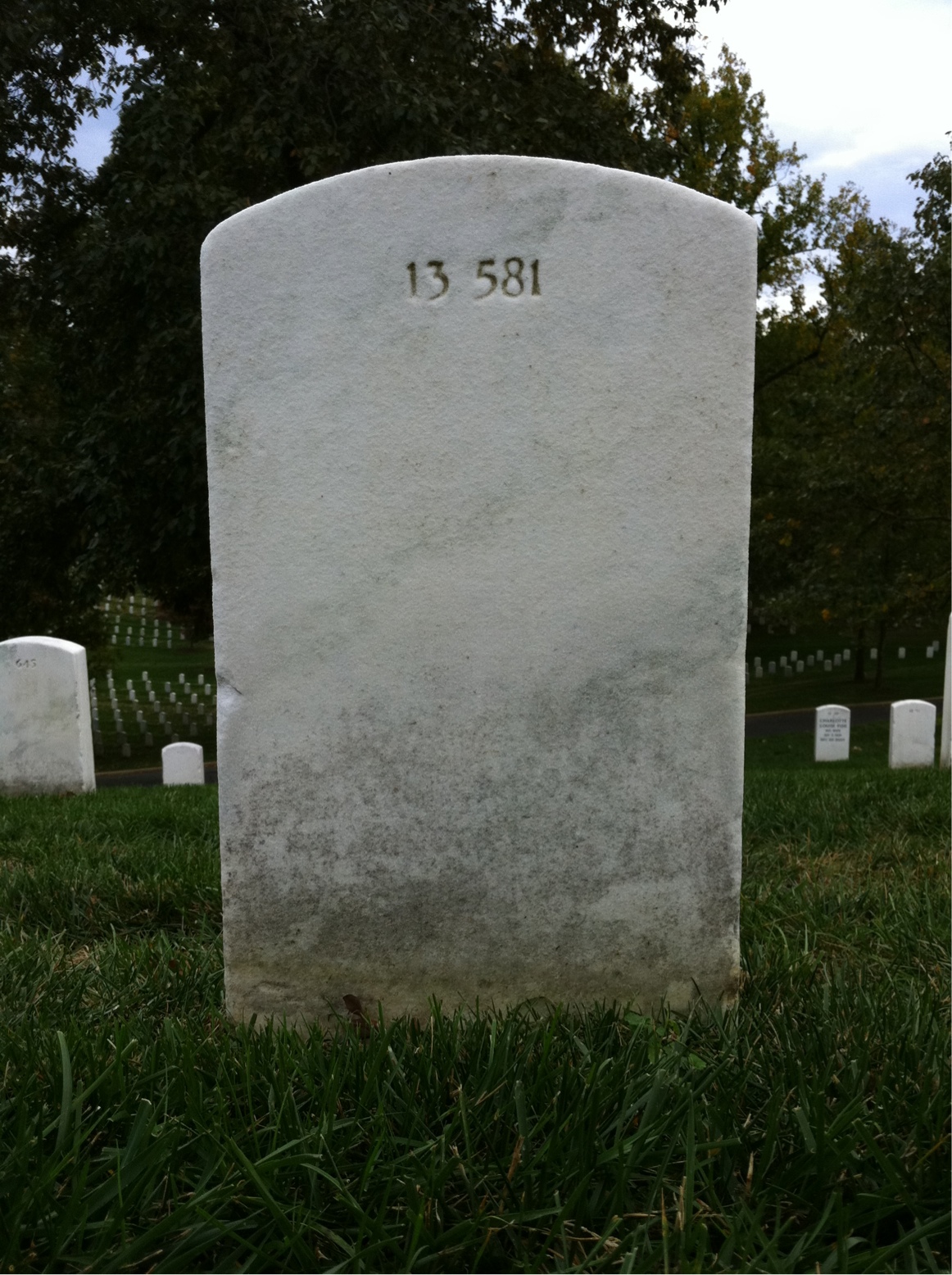 Back of headstone — John Moakley