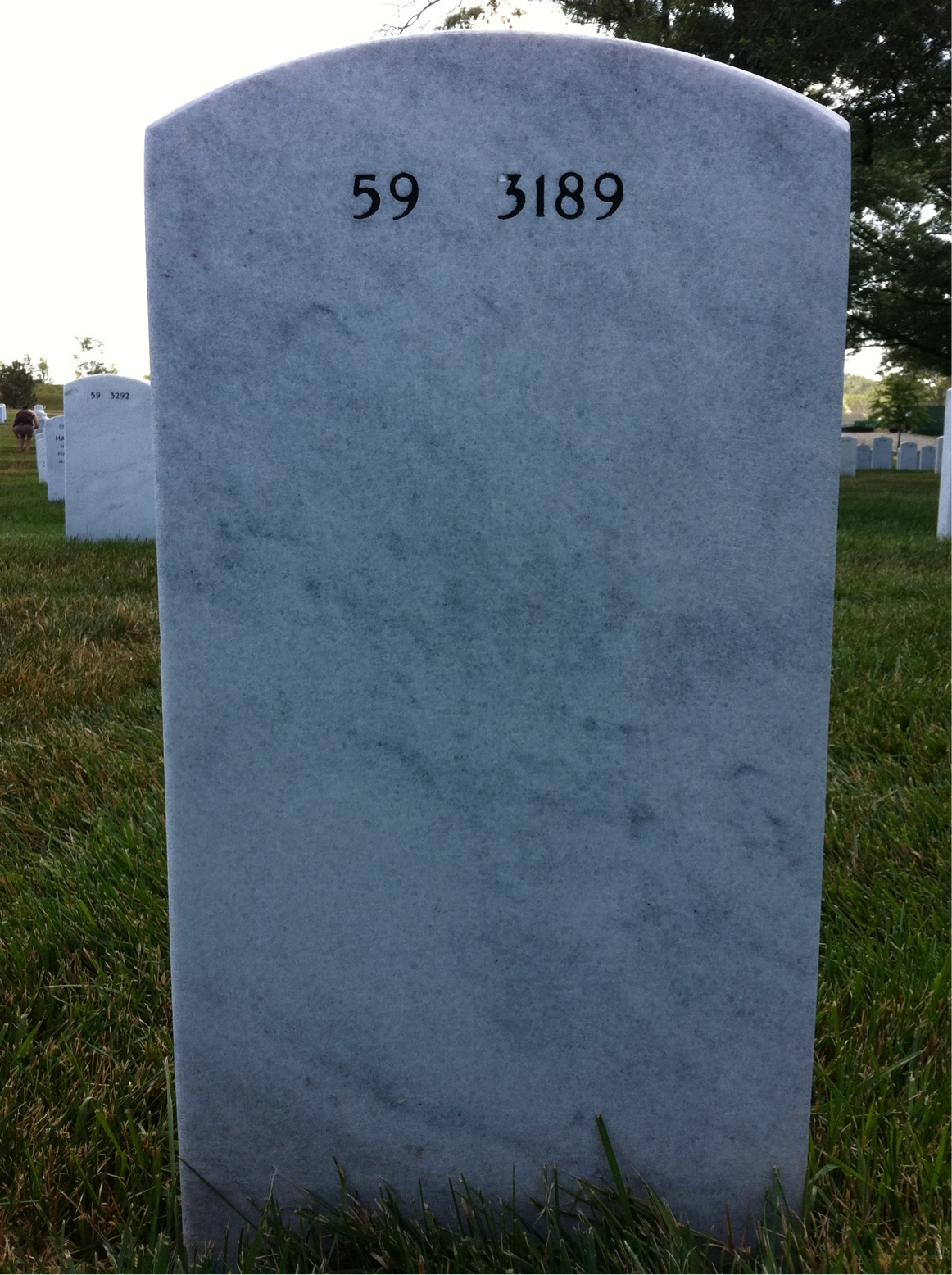 Back of headstone — Larry Lanigan