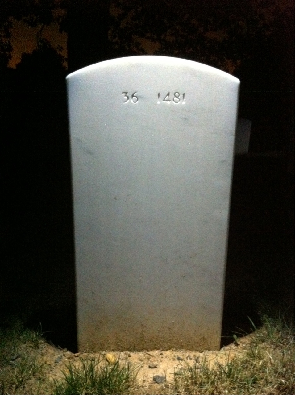 Back of headstone — Bruce Jacobs