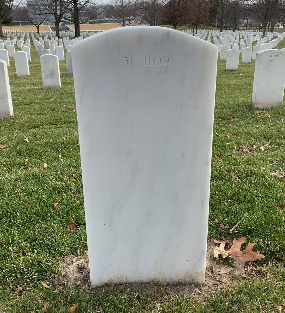 Back of headstone — William Warden Wilson