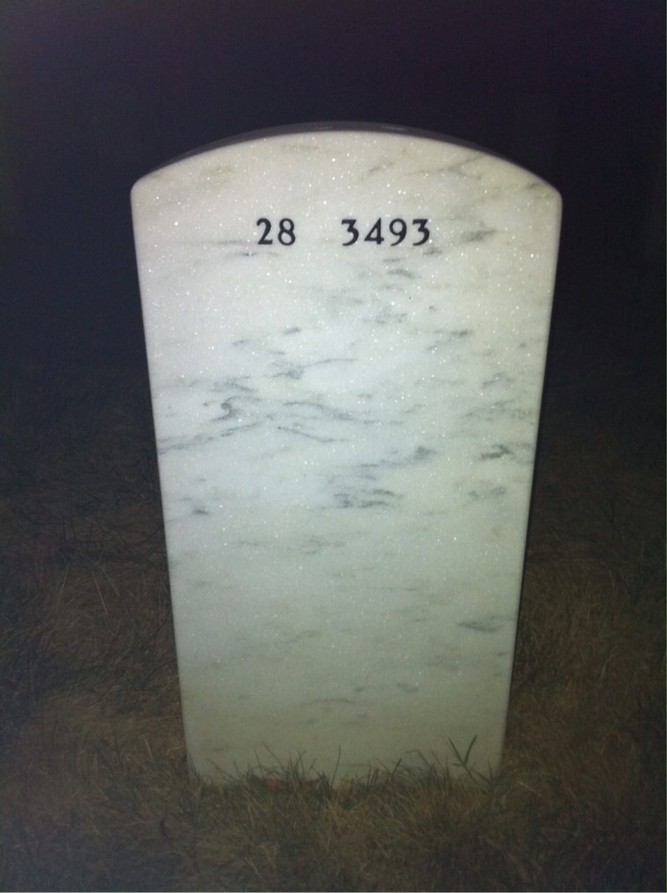 Back of headstone — Anthony Leconte