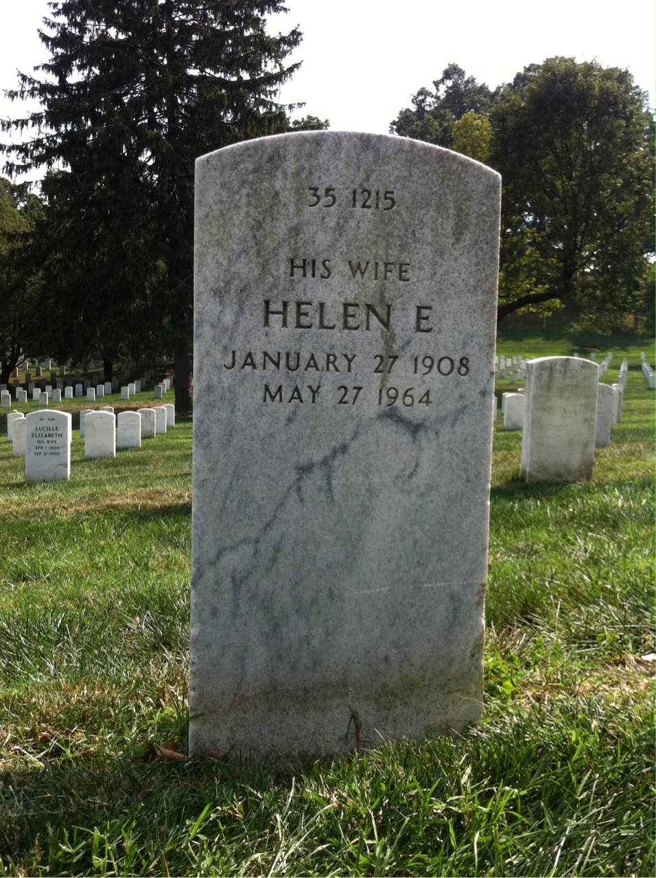 Back of headstone — Thomas A Twomey