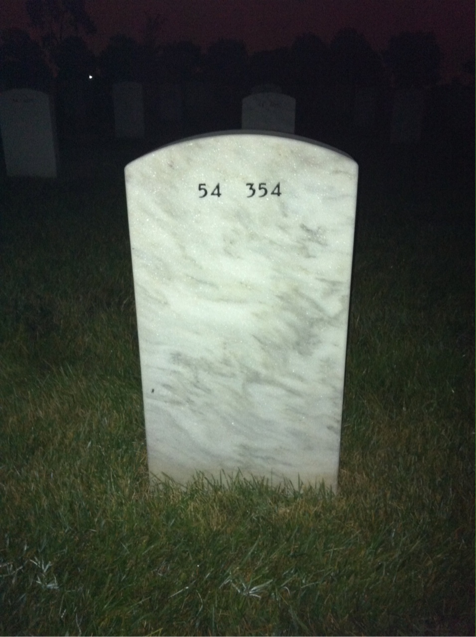 Back of headstone — Thomas Terry