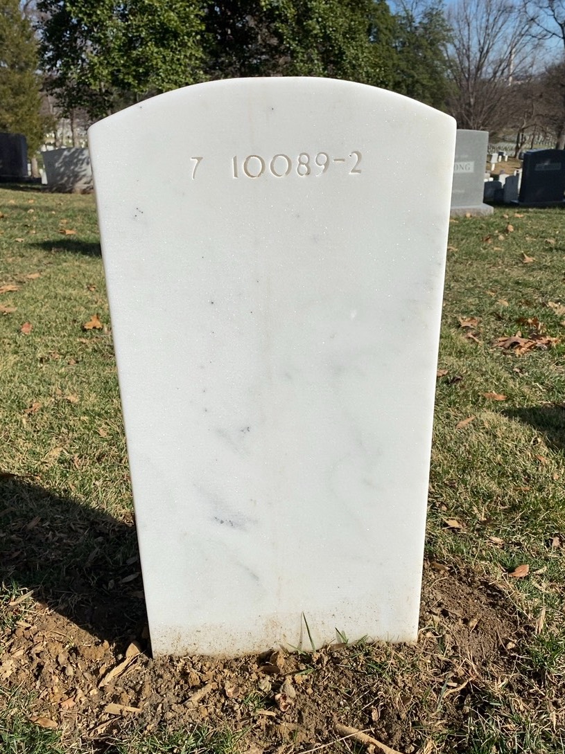 Back of headstone — Joseph Criswell