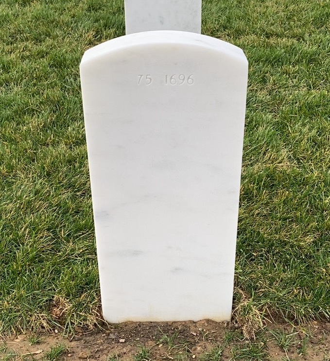 Back of headstone — William Wayne Clark
