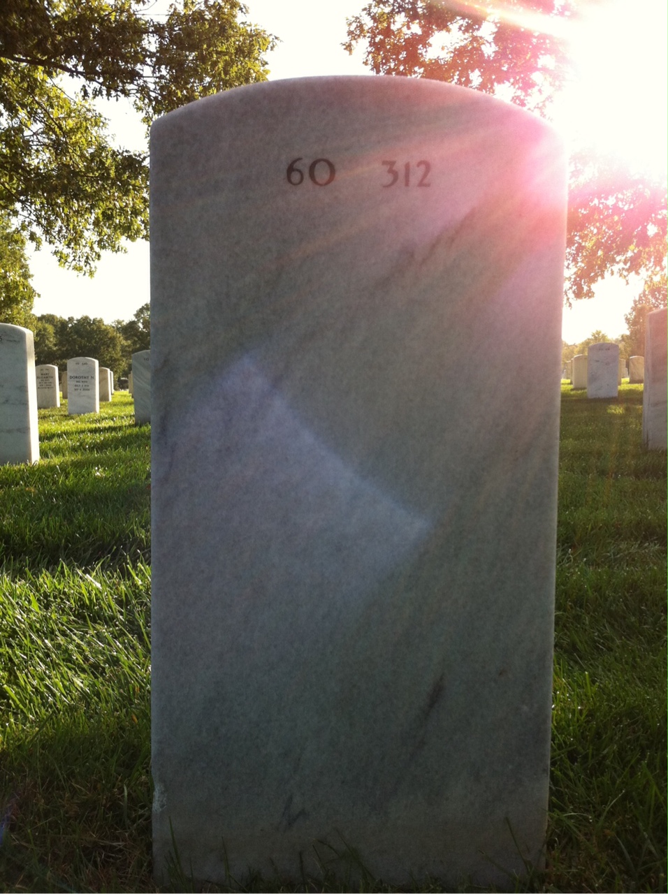 Back of headstone — Herman Moles