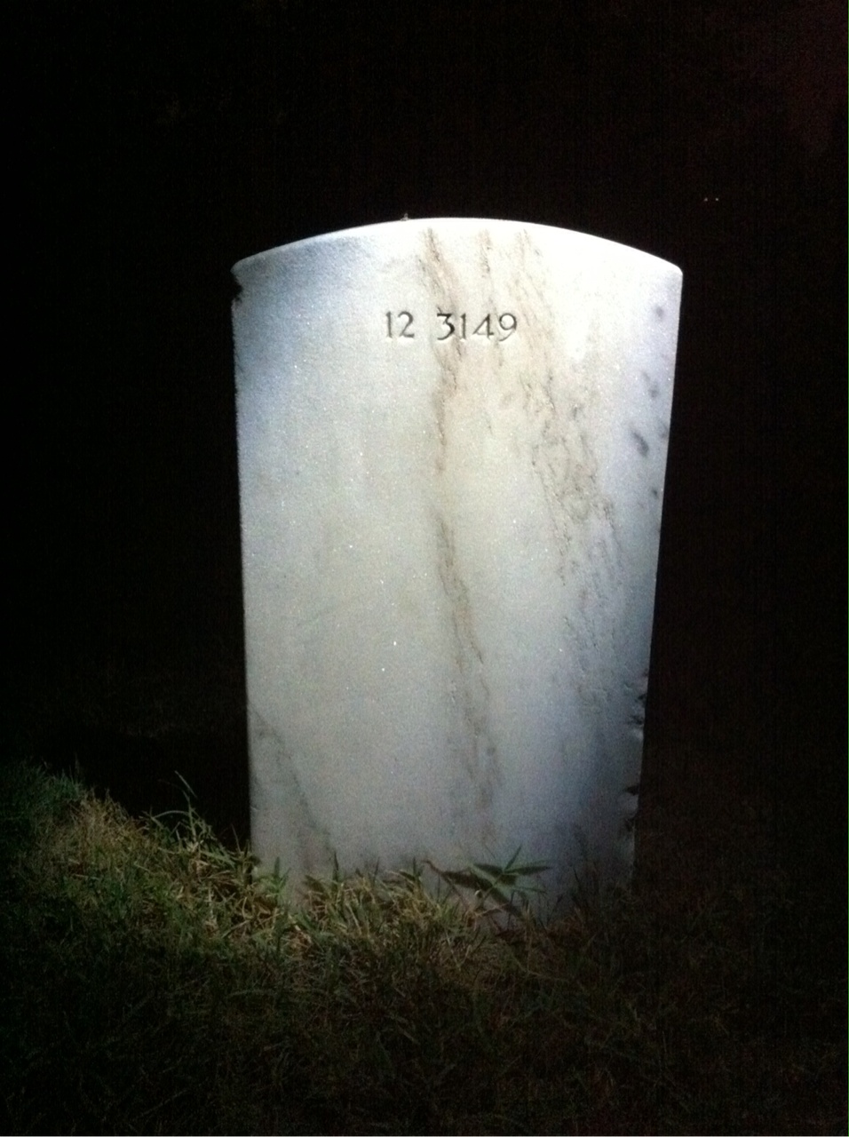 Back of headstone — Julia Ball