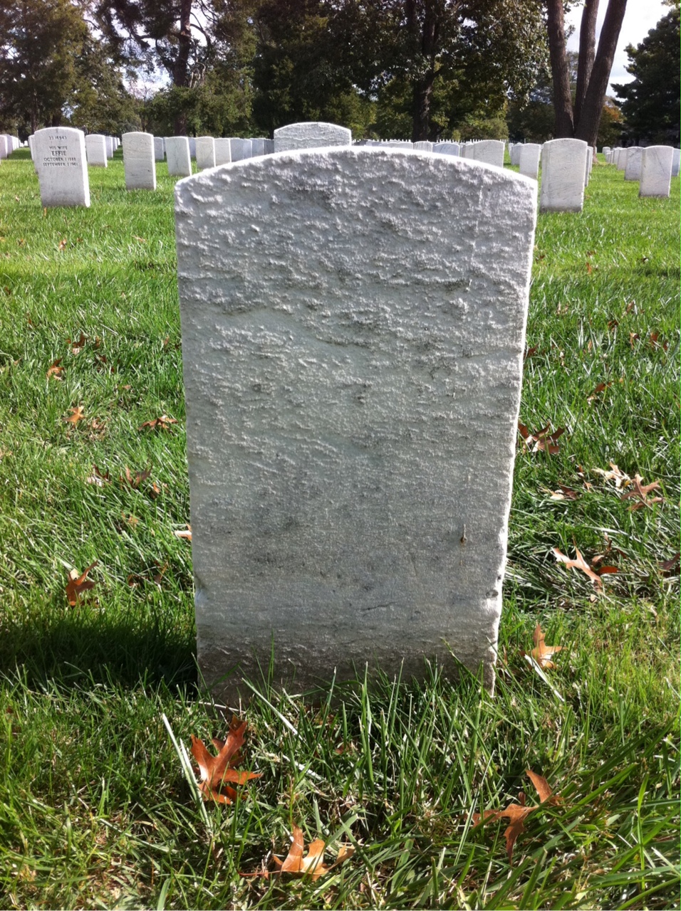 Back of headstone — Nelson Baker