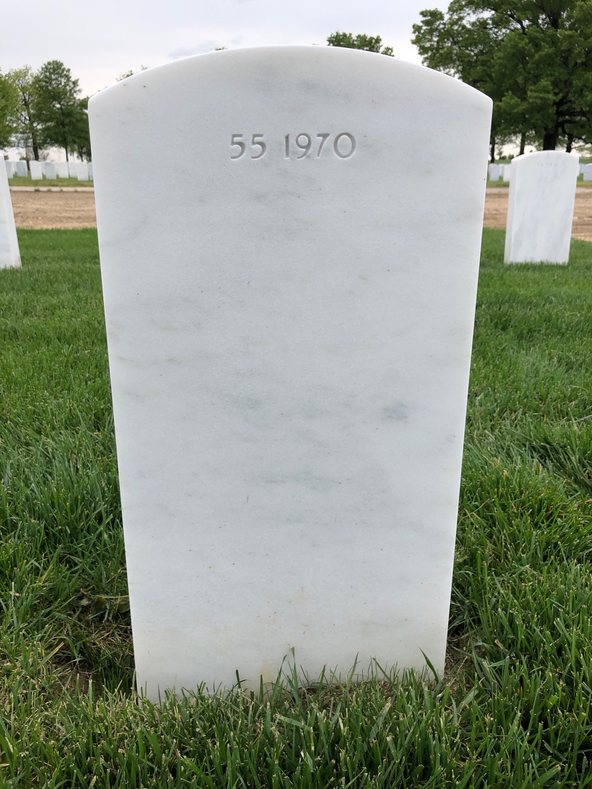 Back of headstone — Donald Anderson