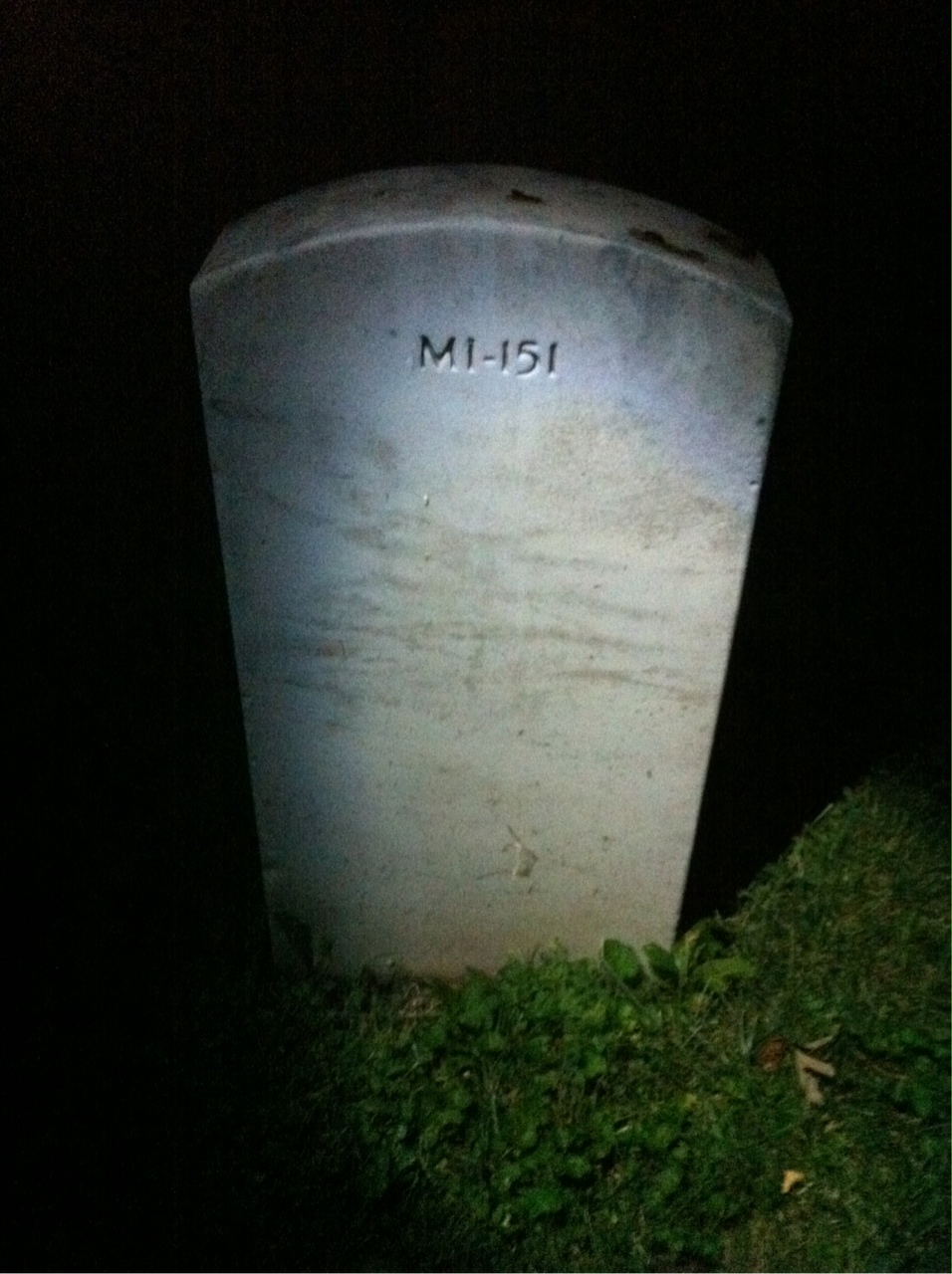 Back of headstone — Henry Myers