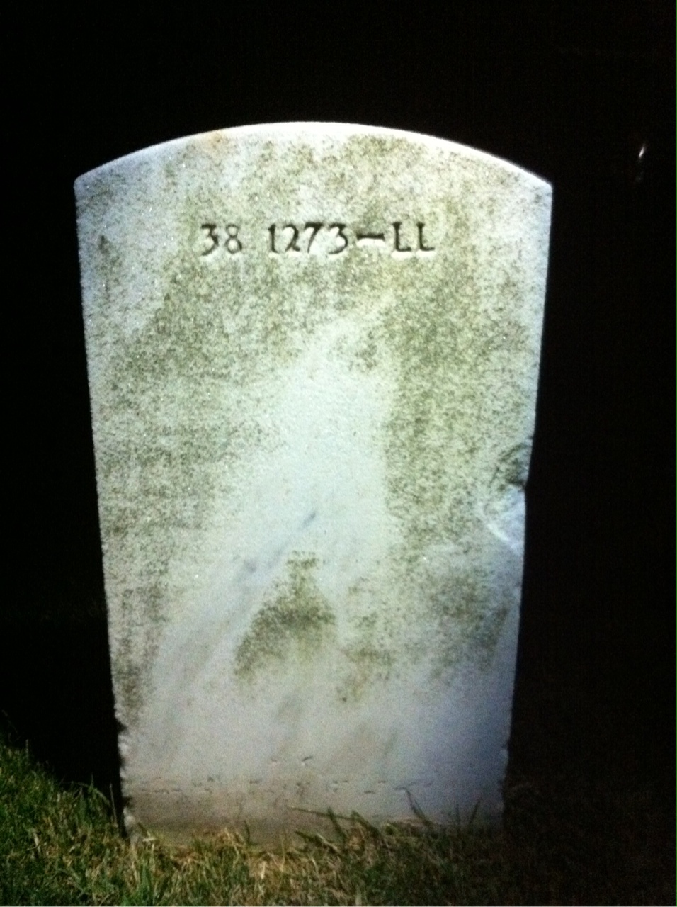 Back of headstone — George Milne