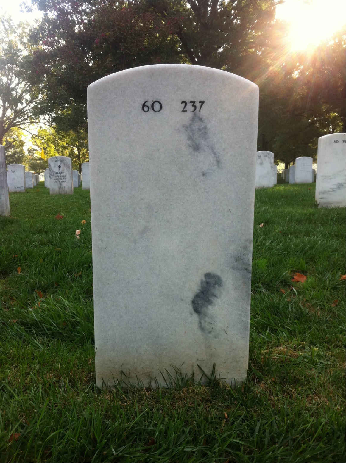 Back of headstone — Howard Kibble