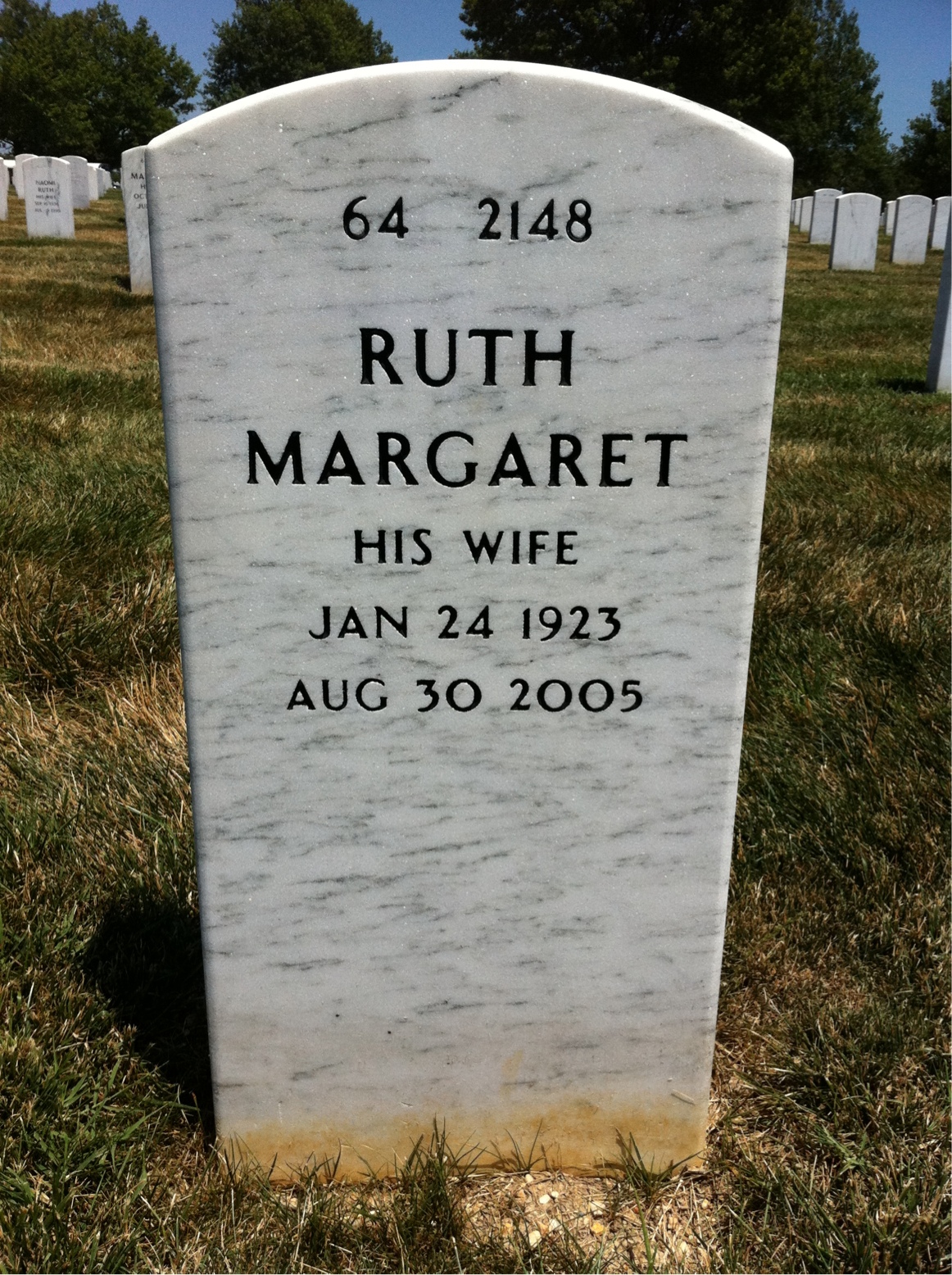 Back of headstone — James Robertson