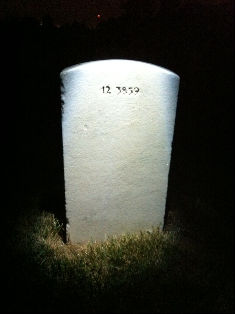 Back of headstone — Arthur Bade