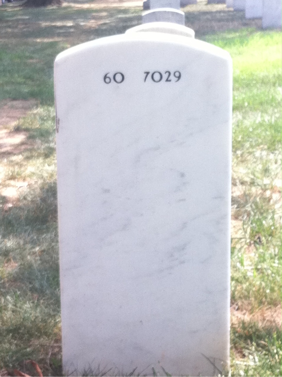 Back of headstone — Nicholas William Leotti