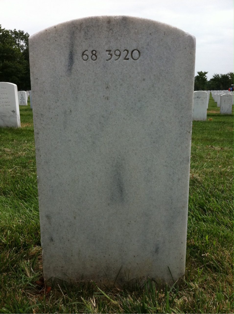 Back of headstone — Thomas Joseph Neville