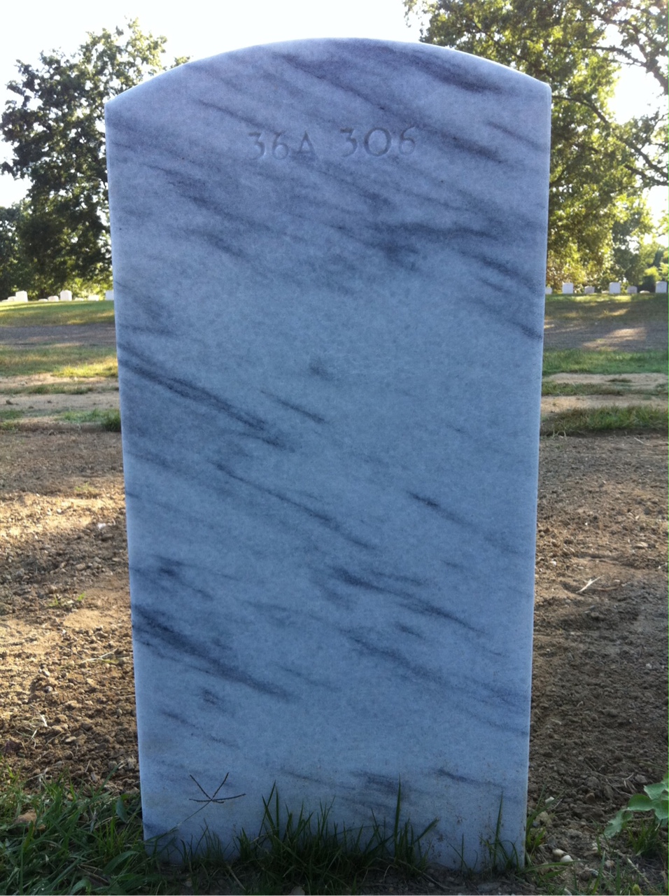 Back of headstone — Melvin Gosse