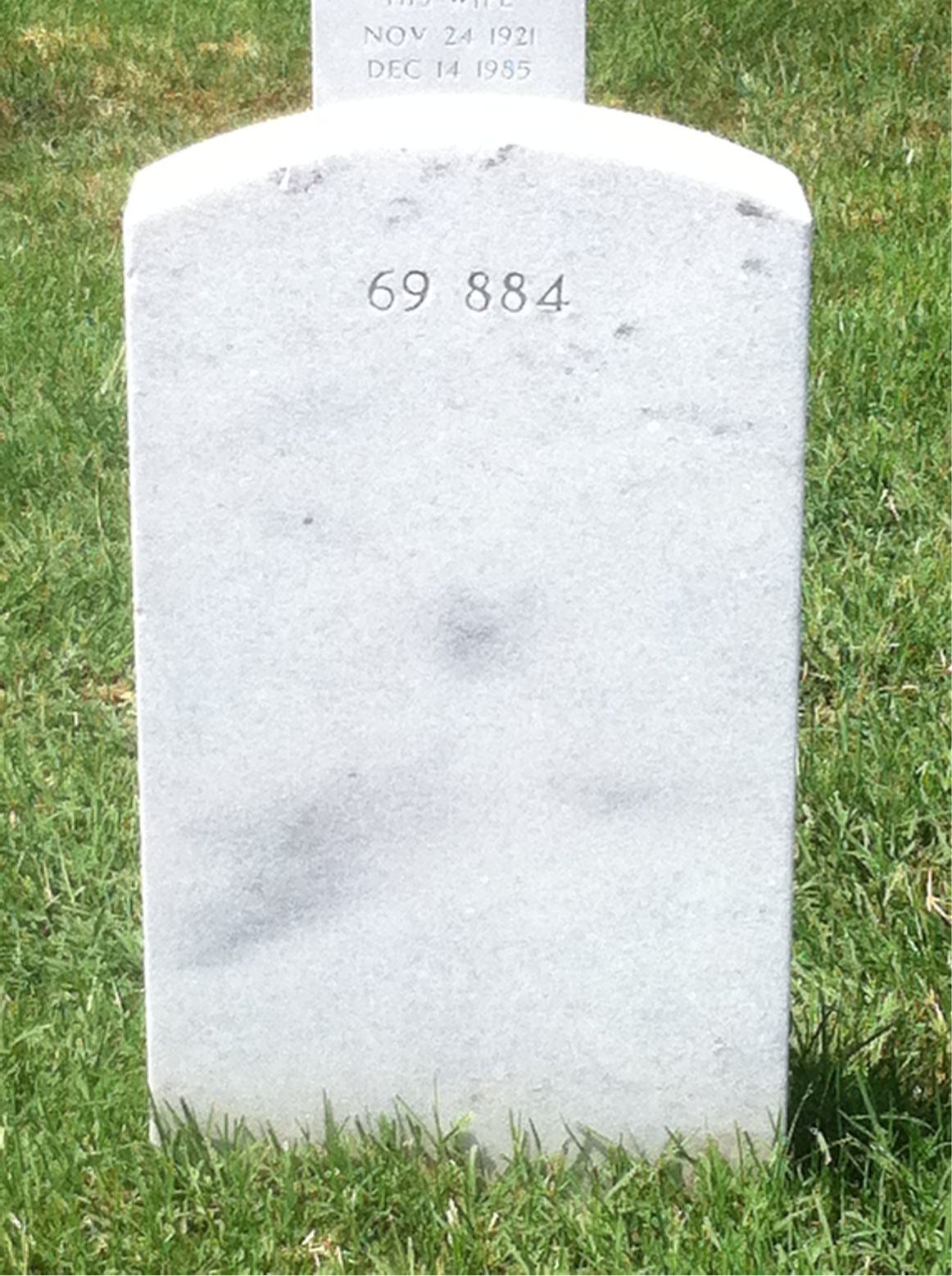 Back of headstone — William Anderson