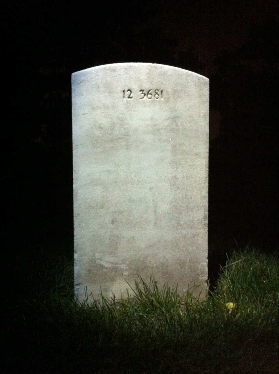 Back of headstone — William T Rogers