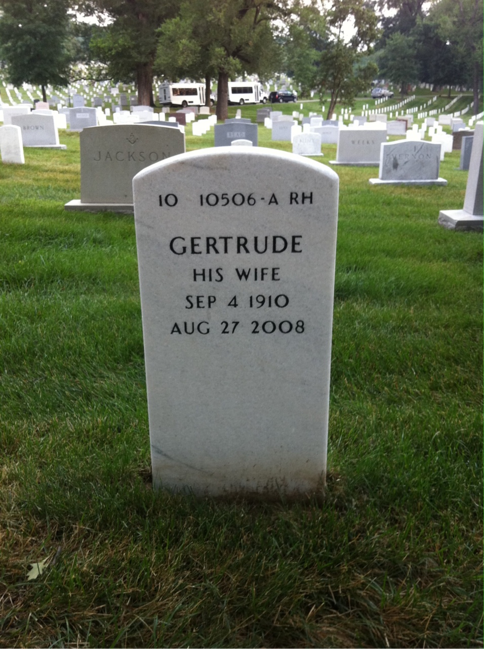 Back of headstone — Malcolm Deuchars