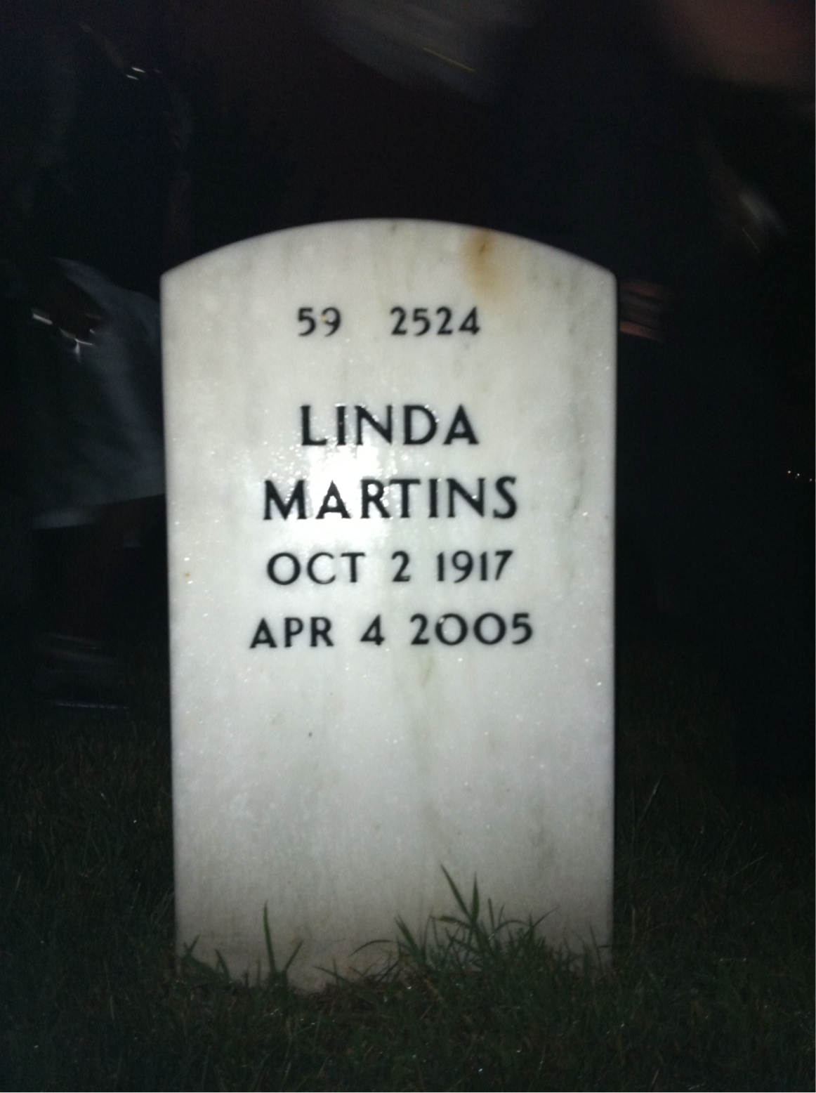 Back of headstone — Ernest Cundiff