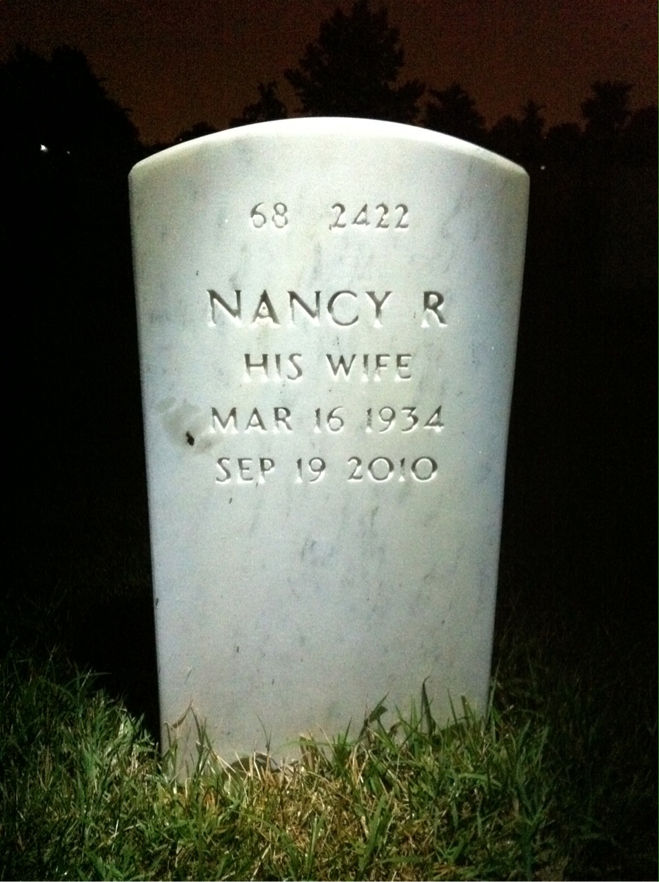 Back of headstone — John Mcneil
