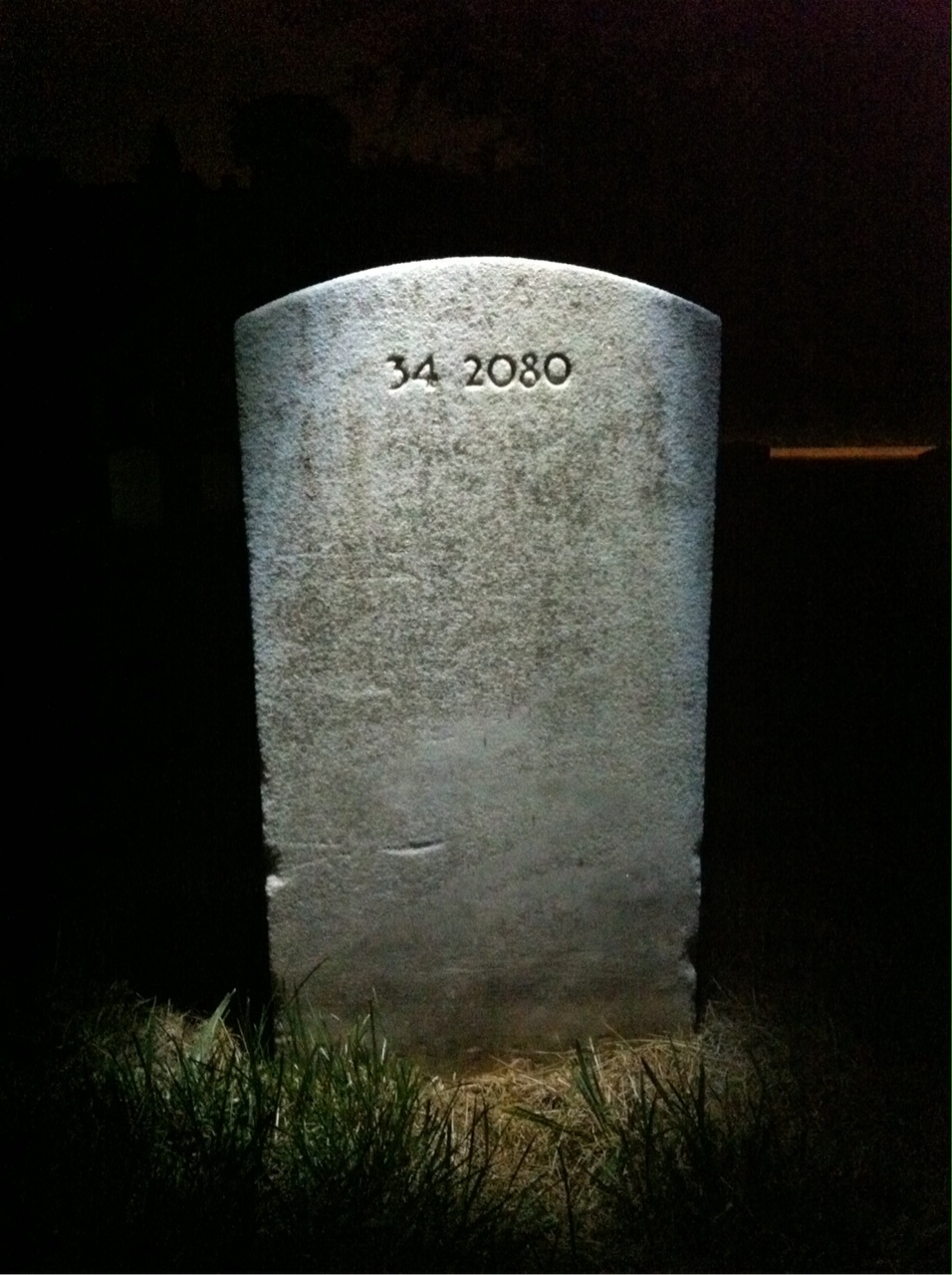 Back of headstone — Ralph Myers