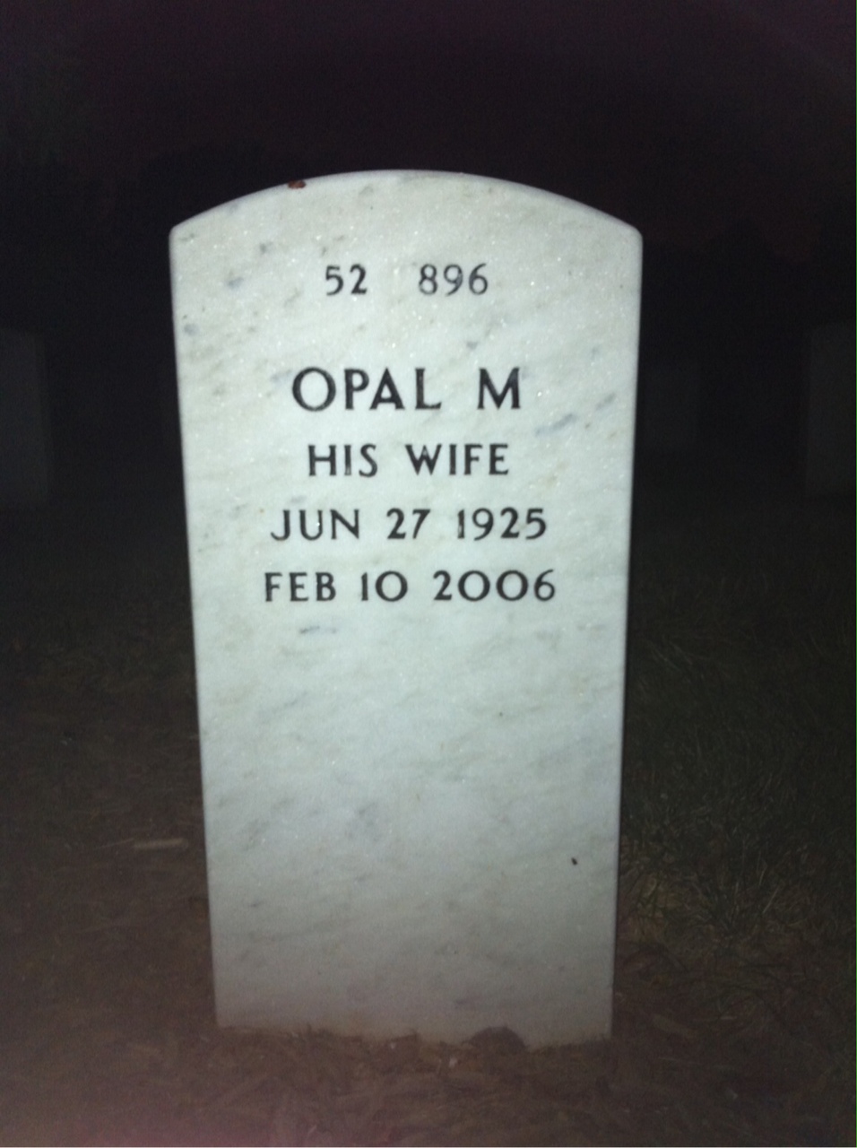 Back of headstone — William Haggerty