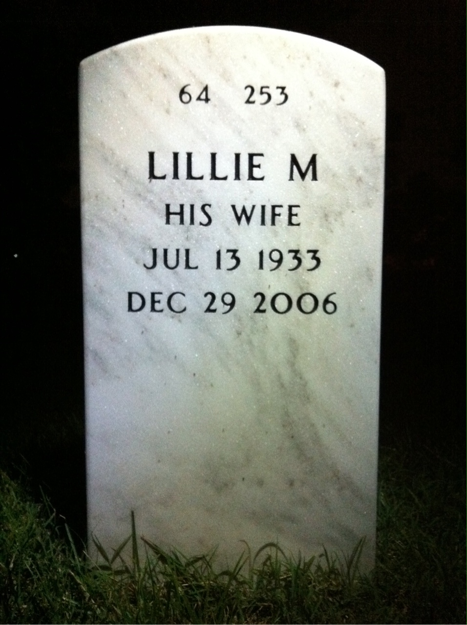 Back of headstone — Martin Eckert
