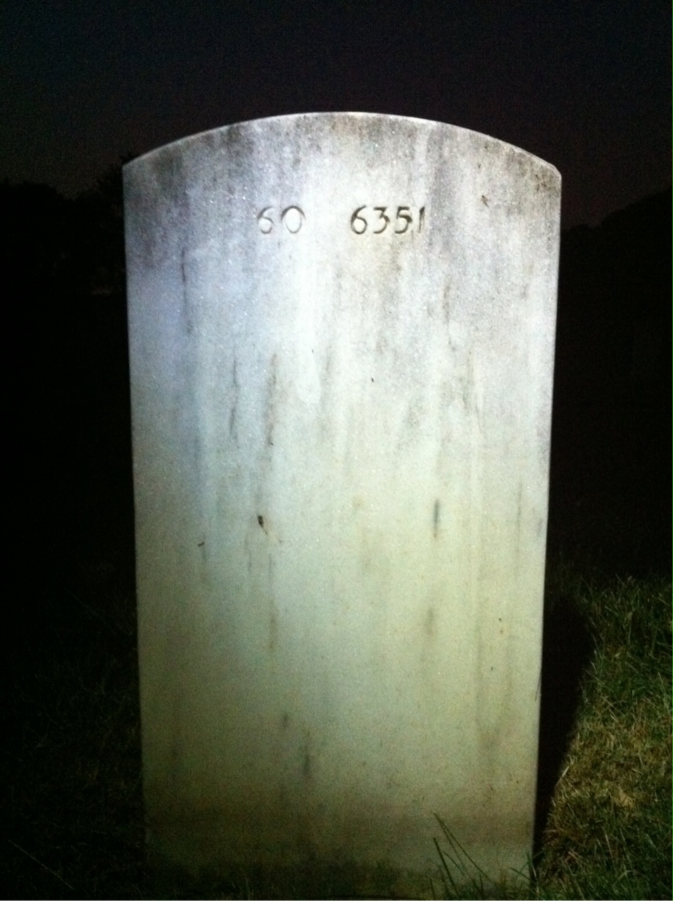 Back of headstone — Phillip Blair