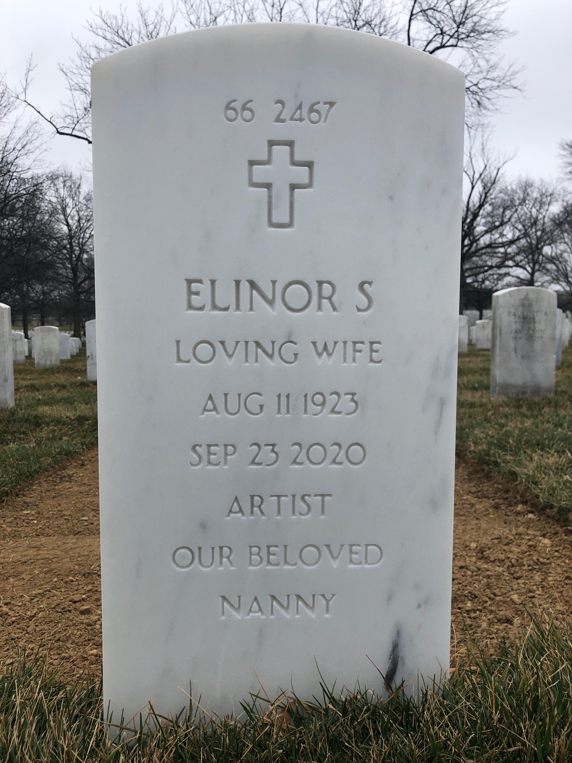 Back of headstone — Fred Morley