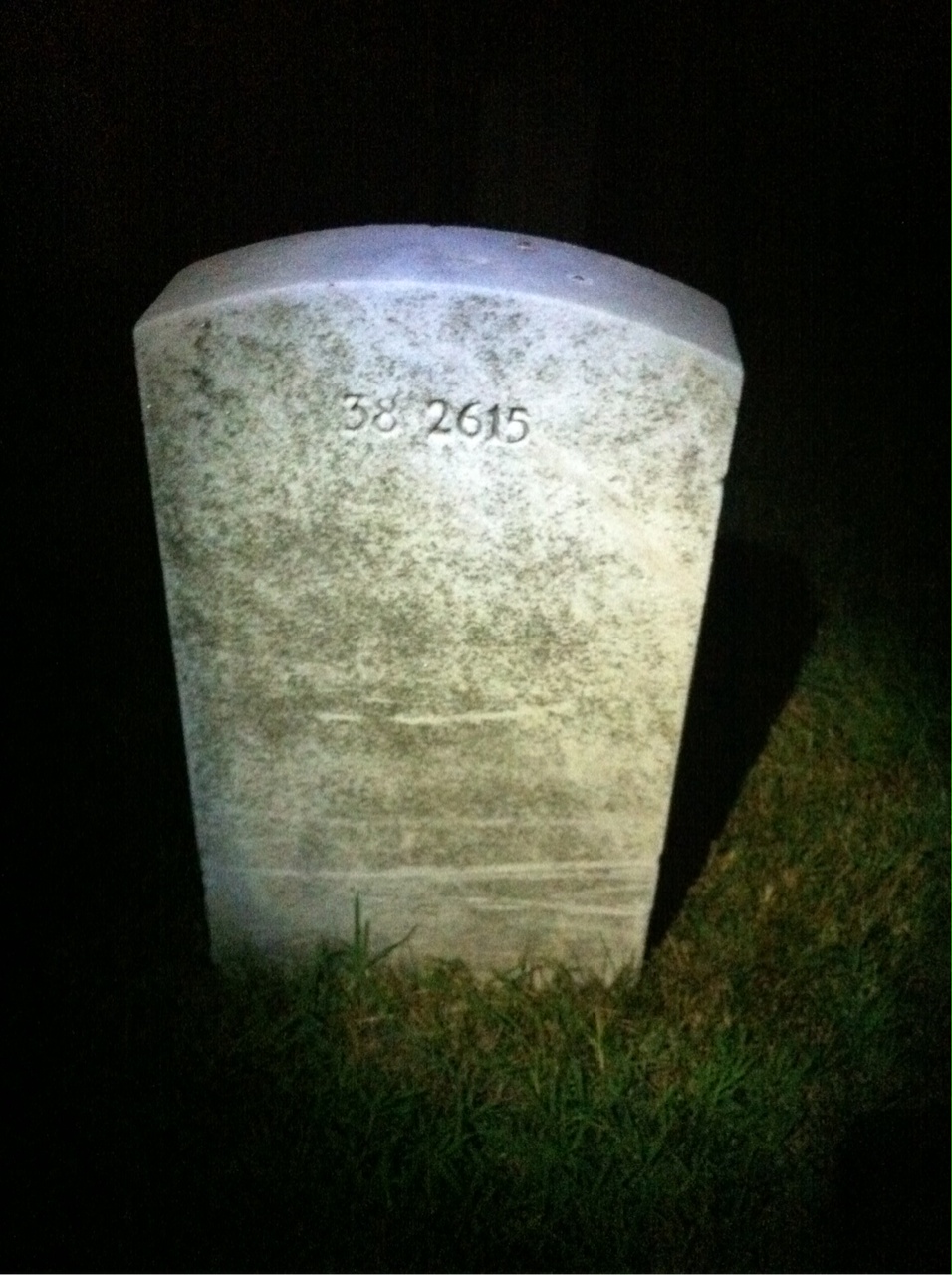 Back of headstone — Wanda Adams