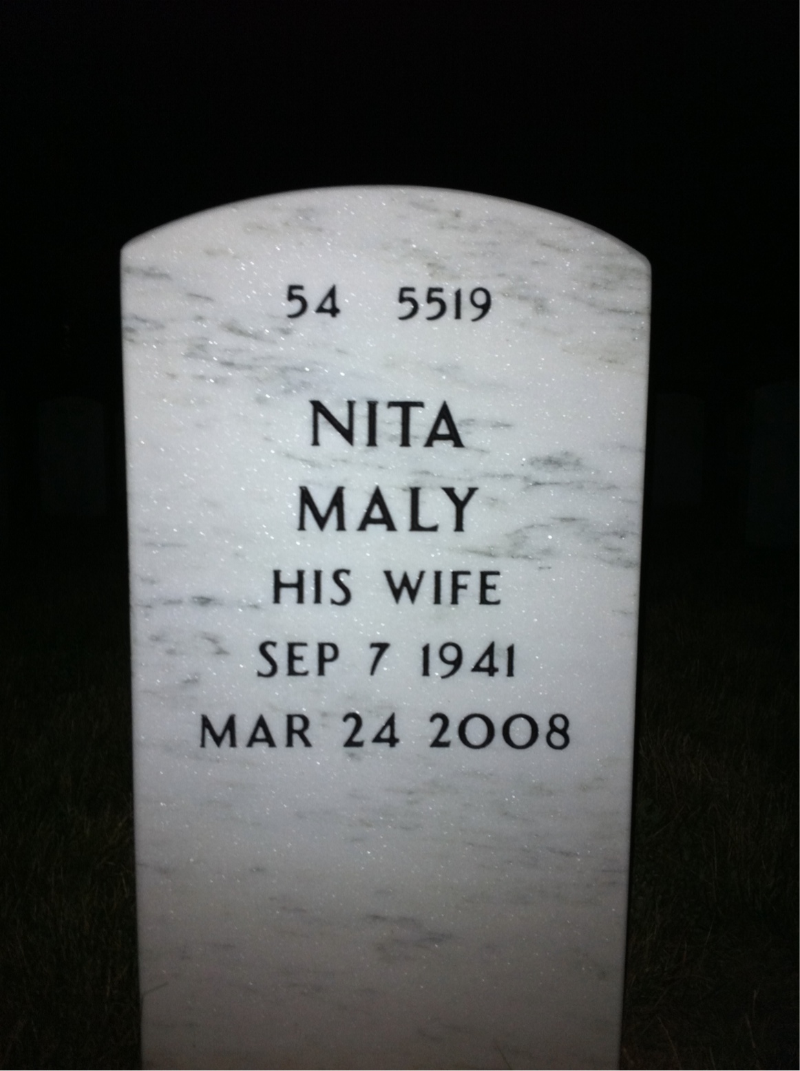 Back of headstone — James Beaty