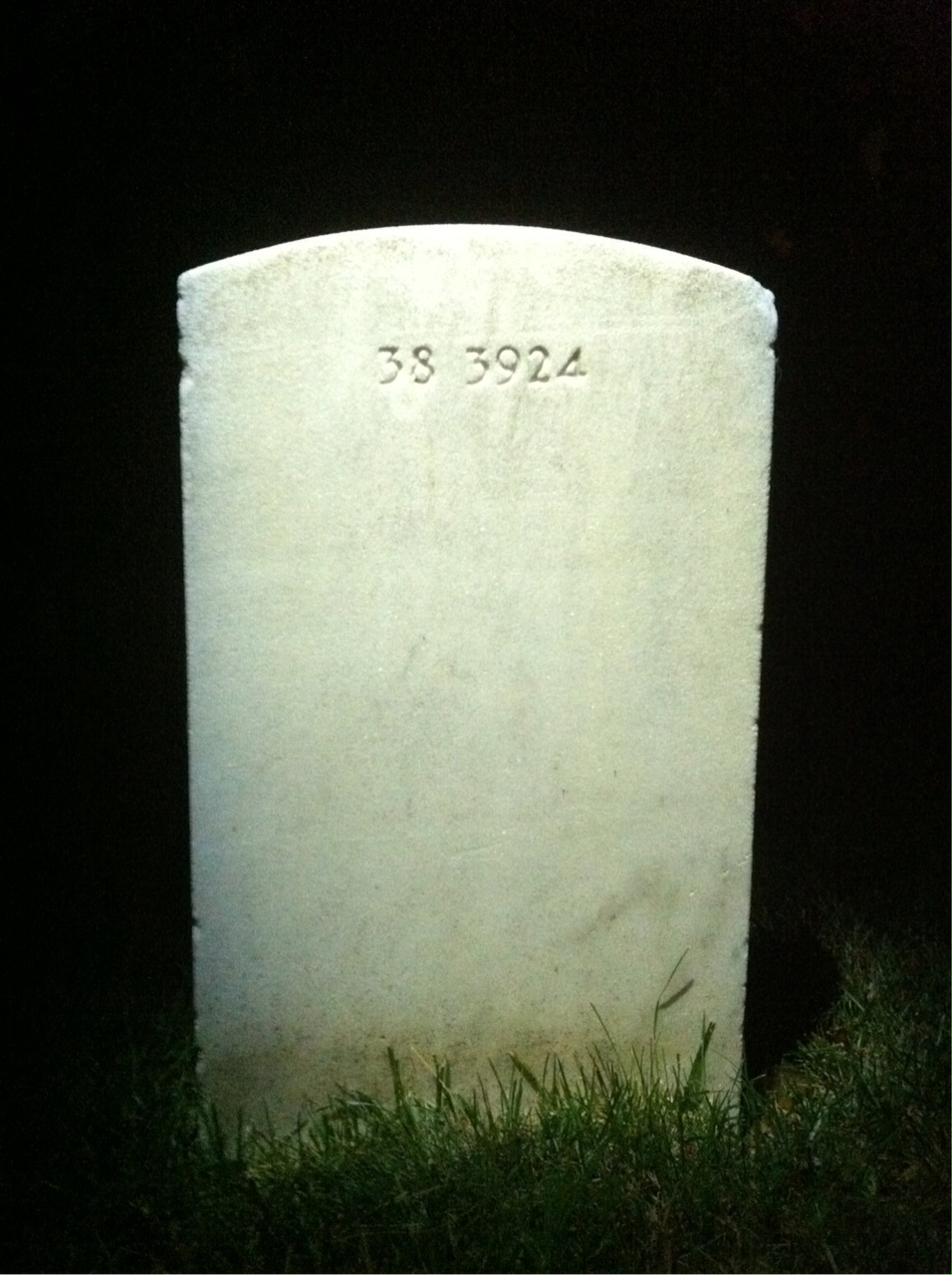 Back of headstone — William Trent
