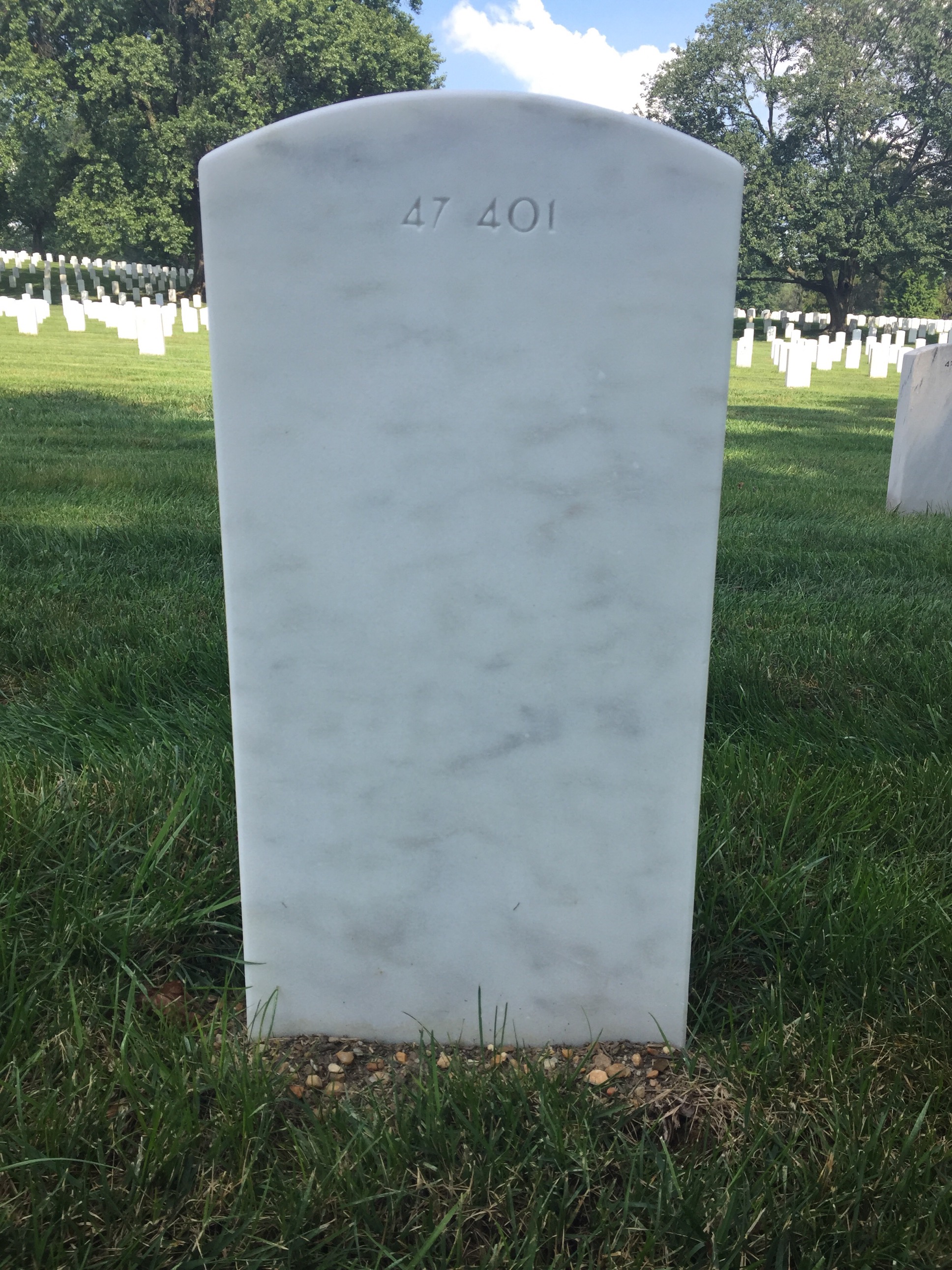 Back of headstone — Jeremiah Thibault
